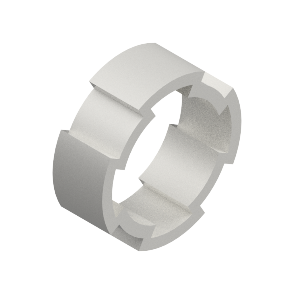 Light pipy section with a closed round shape.