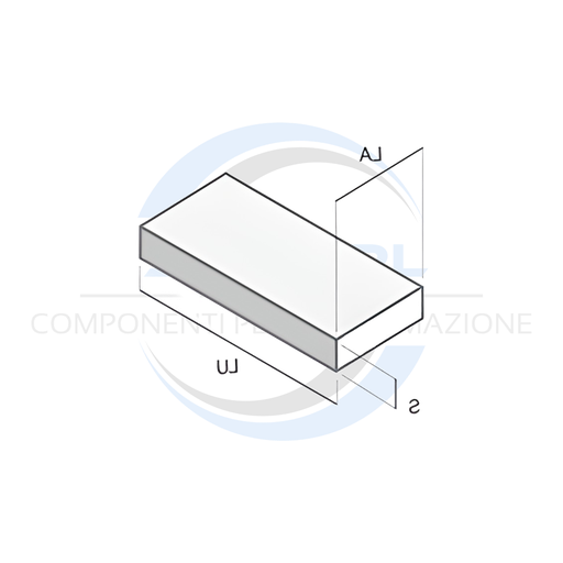 [000011065] Profilo in Alluminio 6082 40x20 Anticorodal
