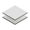 Lastra Dibond Grigio/Bianco 1500x4050x3