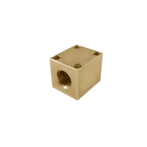 [00003046] Square Bronze Nut  Tr16x4 rh
