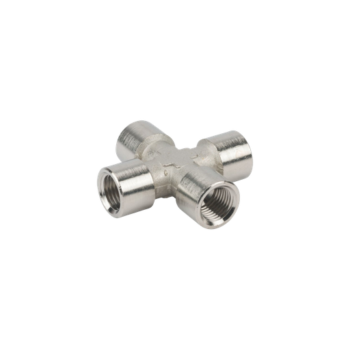 [00004498] Raccordo a Croce Femmina 1/4"
